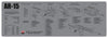 TekMat TEKR36AR15GY Original Cleaning Mat  AR-15 Parts Diagram 12 x 36 Gray
