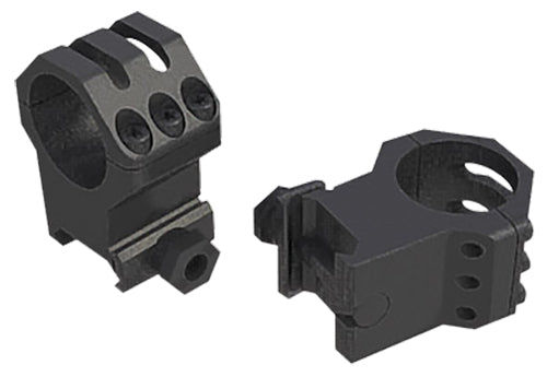 Weaver Mounts 99688 Six Hole Picatinny  Tactical Rings 1 Medium Black Hardcoat Anodized Black